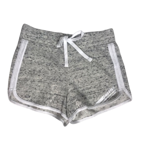 NWT Justice Active Gray & White Athletic Shorts - Picture 8 of 8